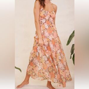 Mink Pink Brinkley Maxi Dress in Pink Floral | S